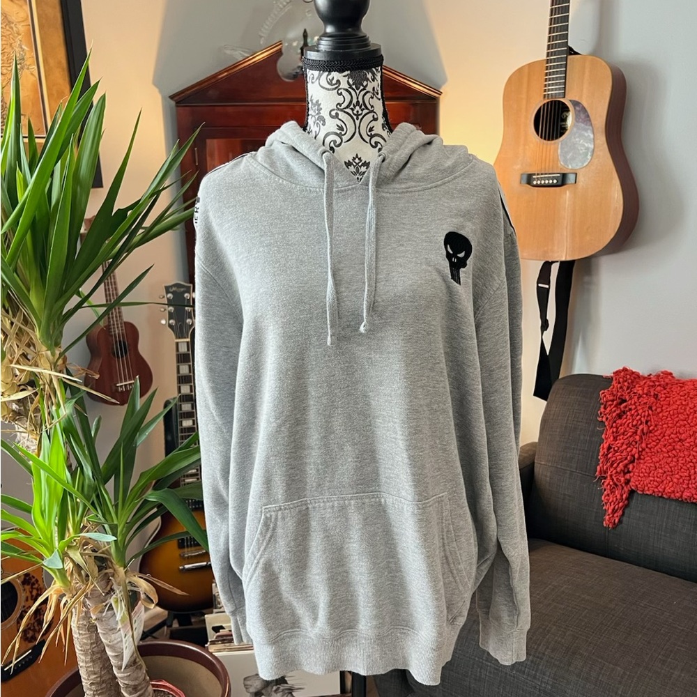 Gray Skull Hoodie